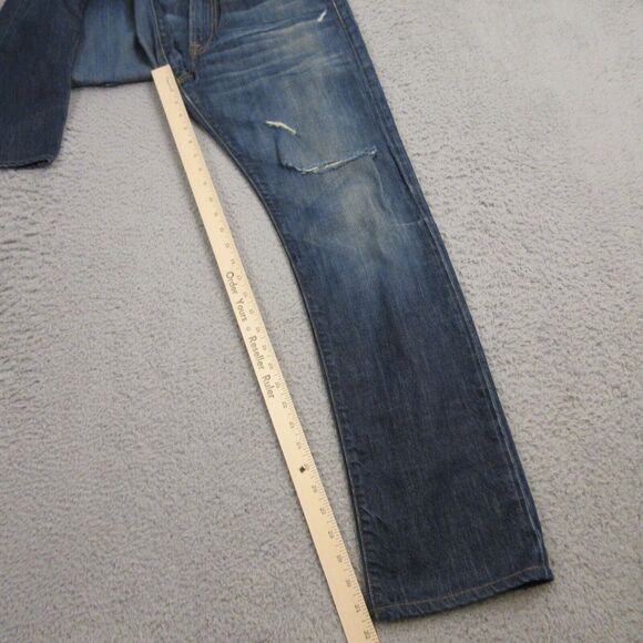 SIMON SPURR Mens Jeans size 32 x 32 Raw Denim Straight Leg Made in USA - Picture 10 of 11